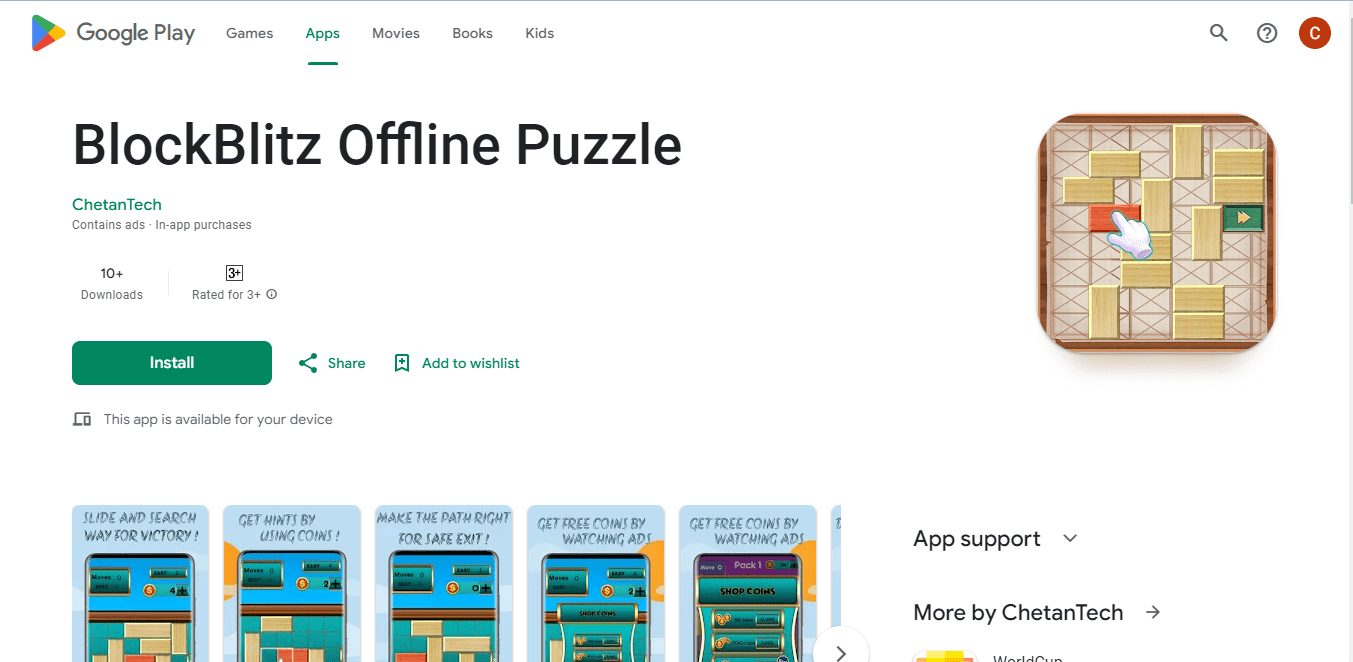 BlockBlitz Offline Puzzle - Android Game at Sale