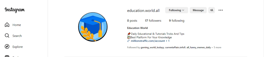 Educational - Instagram Account