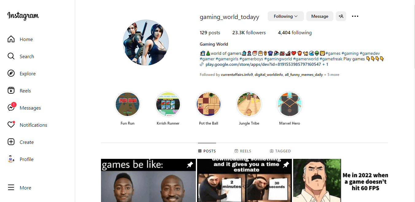 Gaming_world_todayy - Instagram Account