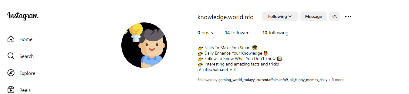 Knowledge and Info - Instagram Account