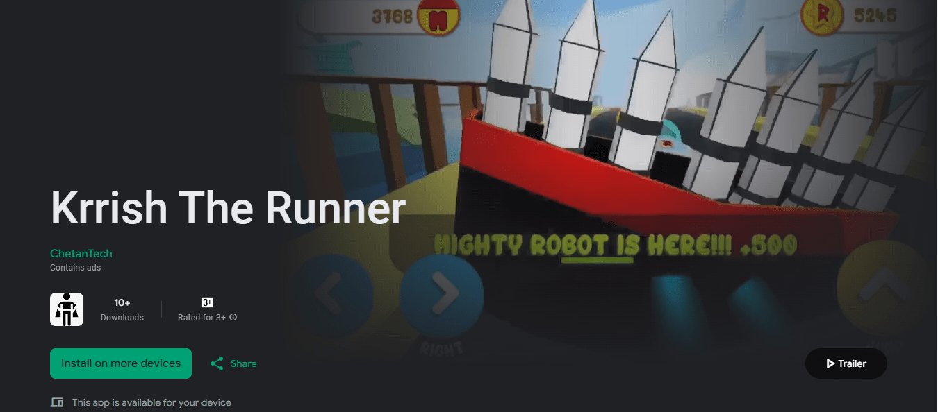 Krrish The Runner - Android Game at Sale