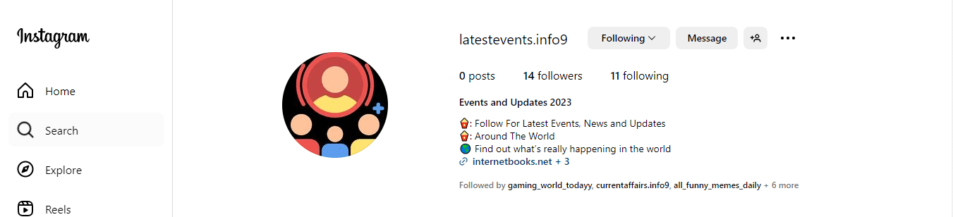 Latest Events and News - Instagram Account