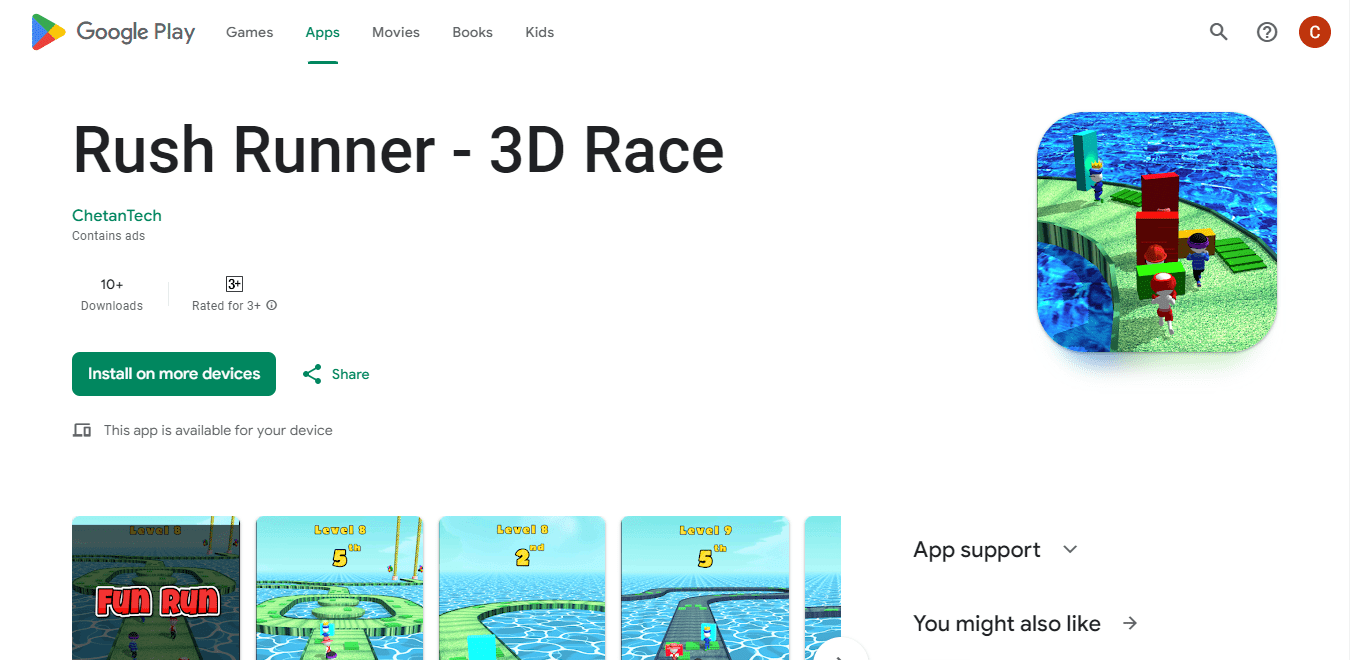 Rush Runner - 3D Race - Fun Run - Android Game at Sale