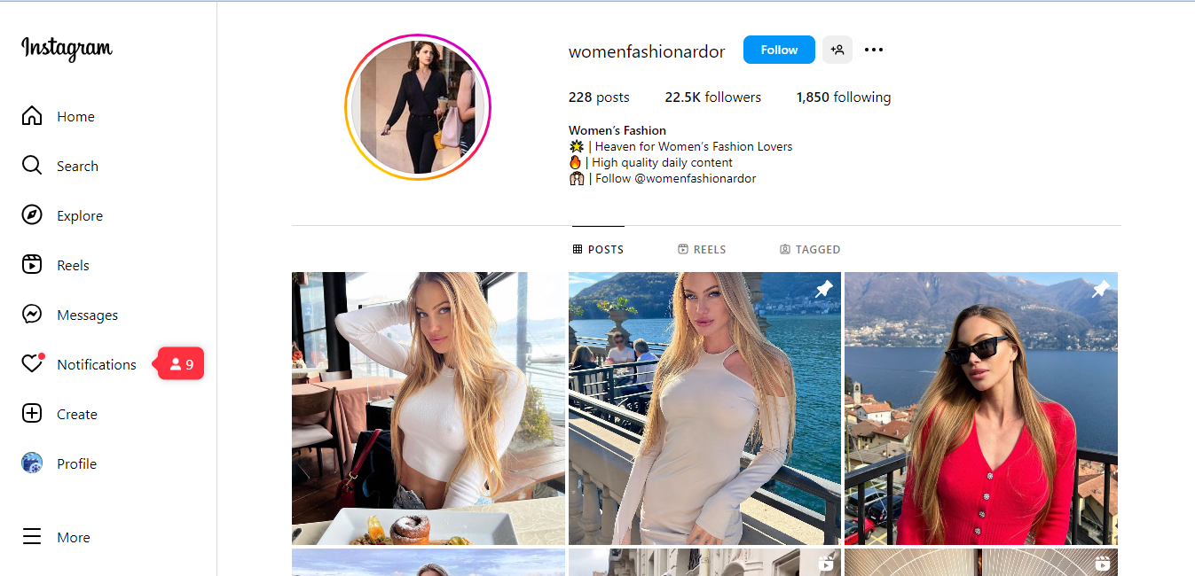 Buy Womens Fashion- Instagram Account - 24.3K Followers