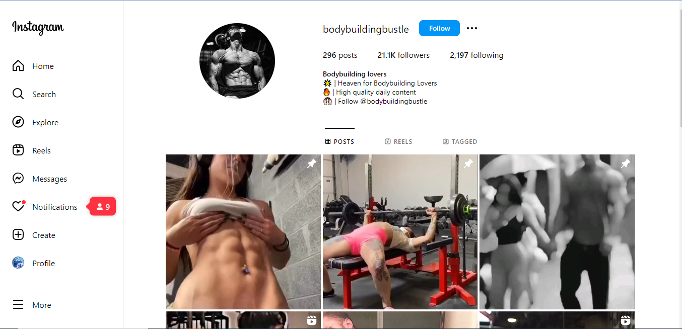 Buy BODYBUILDING - Instagram Account - 21.1K Followers