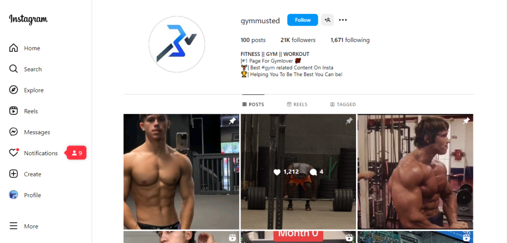 Buy BODYBUILDING - Instagram Account - 21K Followers