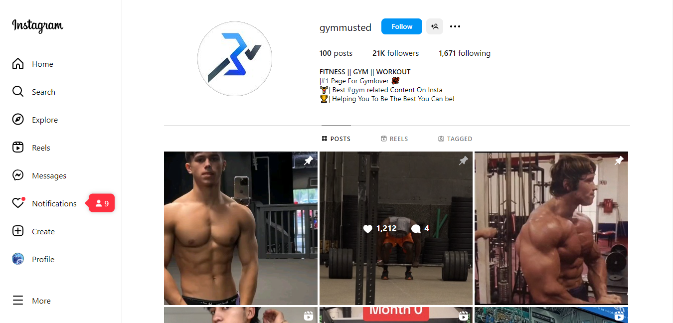 Buy BODYBUILDING - Instagram Account - 21K Followers