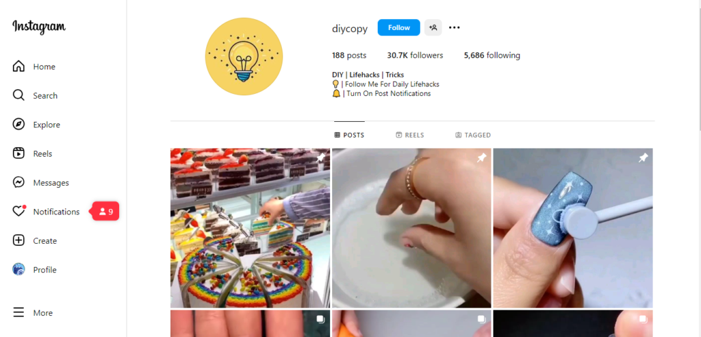 Buy DIY - Instagram Account - 30.4K Followers