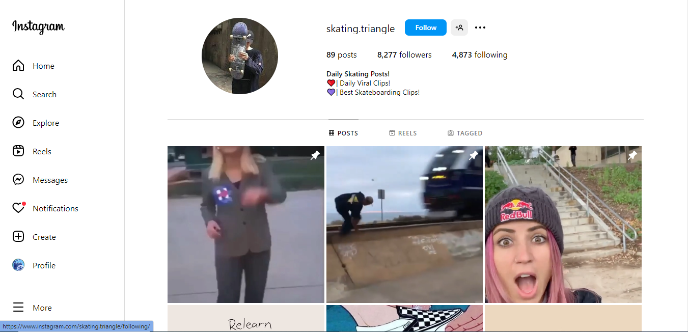 Buy SKATEBOARDING - Instagram Account - 8.2K Followers