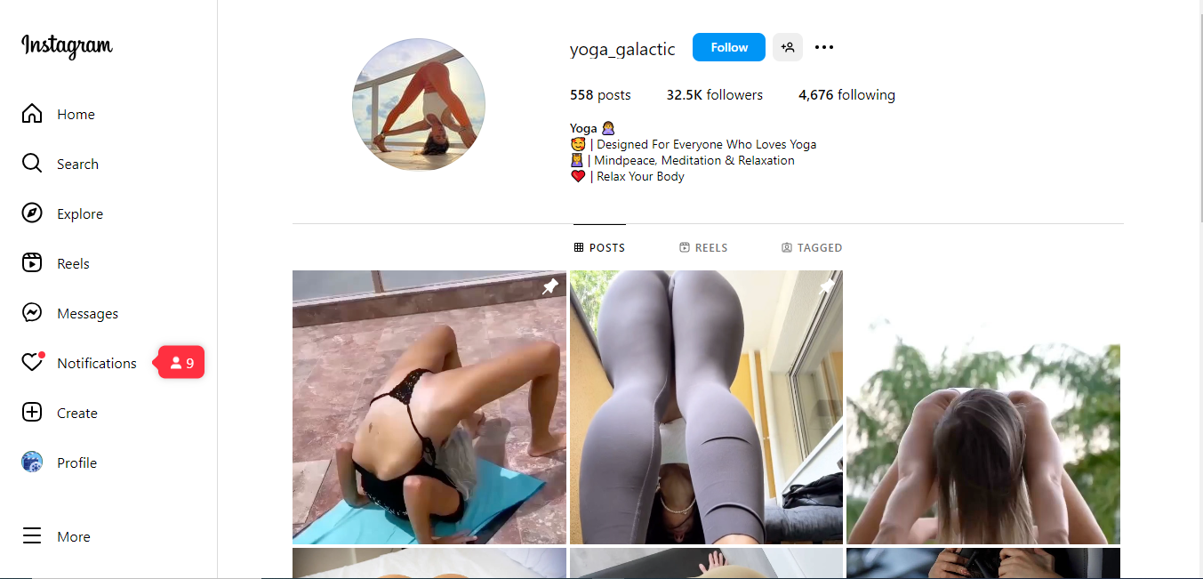 Buy Yoga - Instagram Account - 32.5K Followers